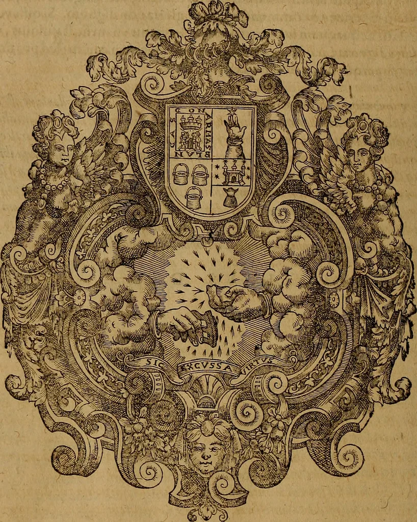 An illustration from Hispaniae illvstratæ; sev. Rervm. vrbivmq. Hispaniæ, Lvsitaniæ, Æthiopiæ et Indiæ scriptores varii., 1603, leaf 851