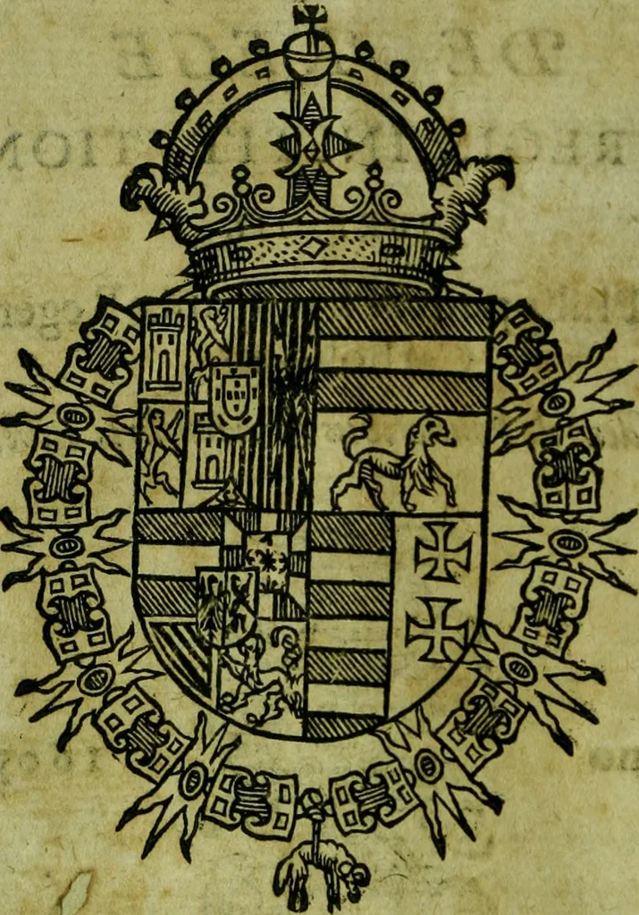 An illustration from Hispani, e Societate Iesv, de Rege et Regis Institutione, 1605, leaf 5