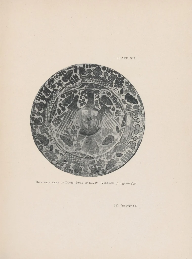 An illustration from Hispano-Moresque ware of the XV. century : a contribution to its history and chronology based upon armorial specimens, 1904, leaf 109
