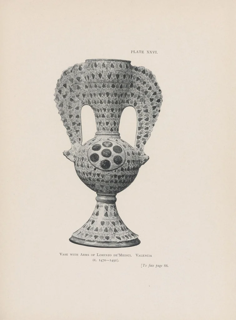 An illustration from Hispano-Moresque ware of the XV. century : a contribution to its history and chronology based upon armorial specimens, 1904, leaf 157