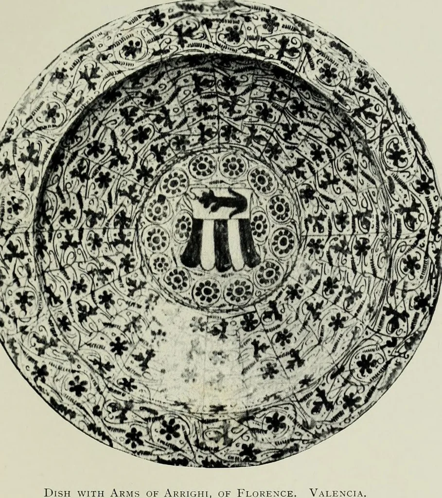 An illustration from Hispano-Moresque ware of the XV. century : a contribution to its history and chronology based upon armorial specimens, 1904, leaf 129