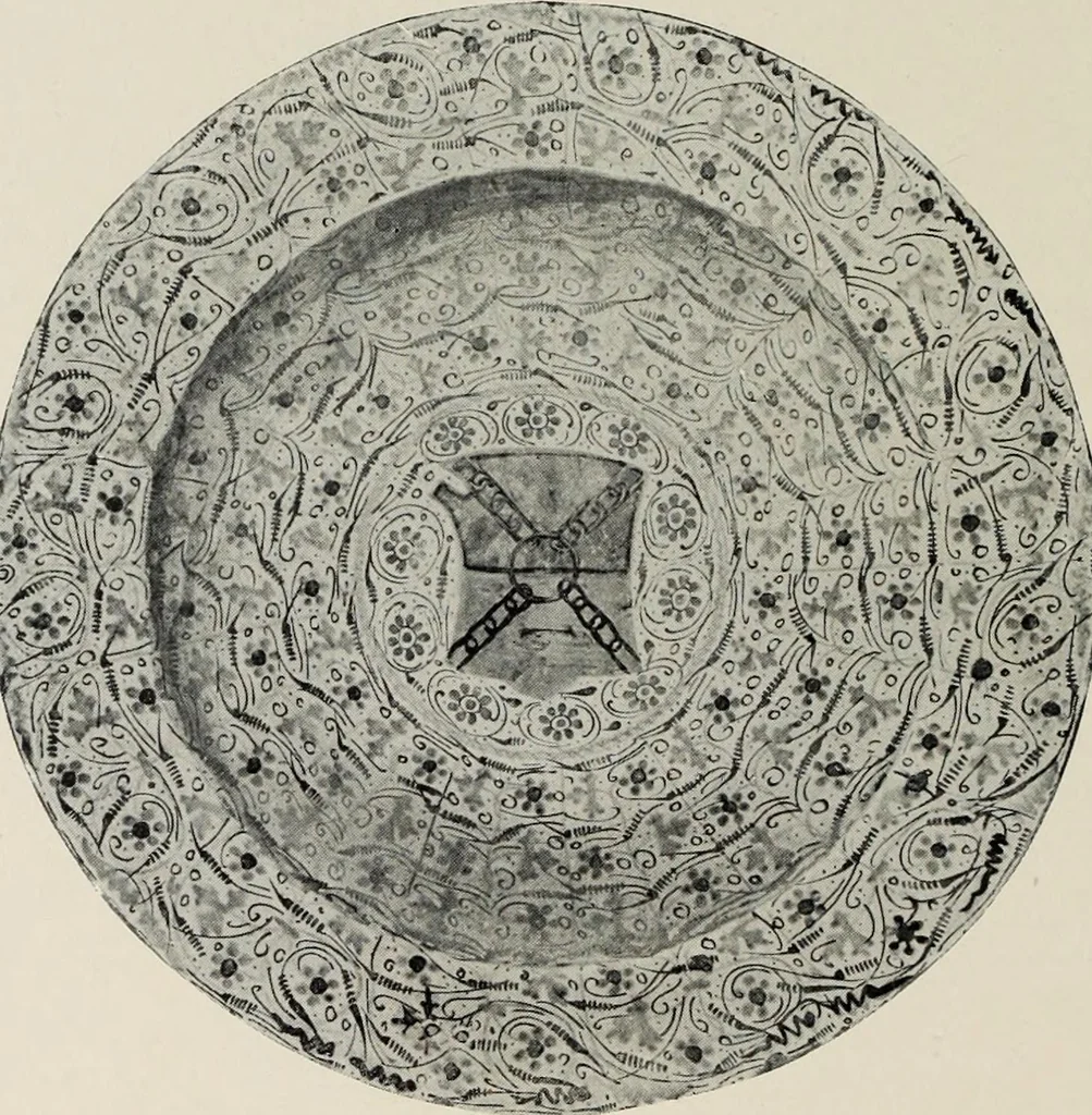 An illustration from Hispano-Moresque ware of the XV. century : a contribution to its history and chronology based upon armorial specimens, 1904, leaf 136