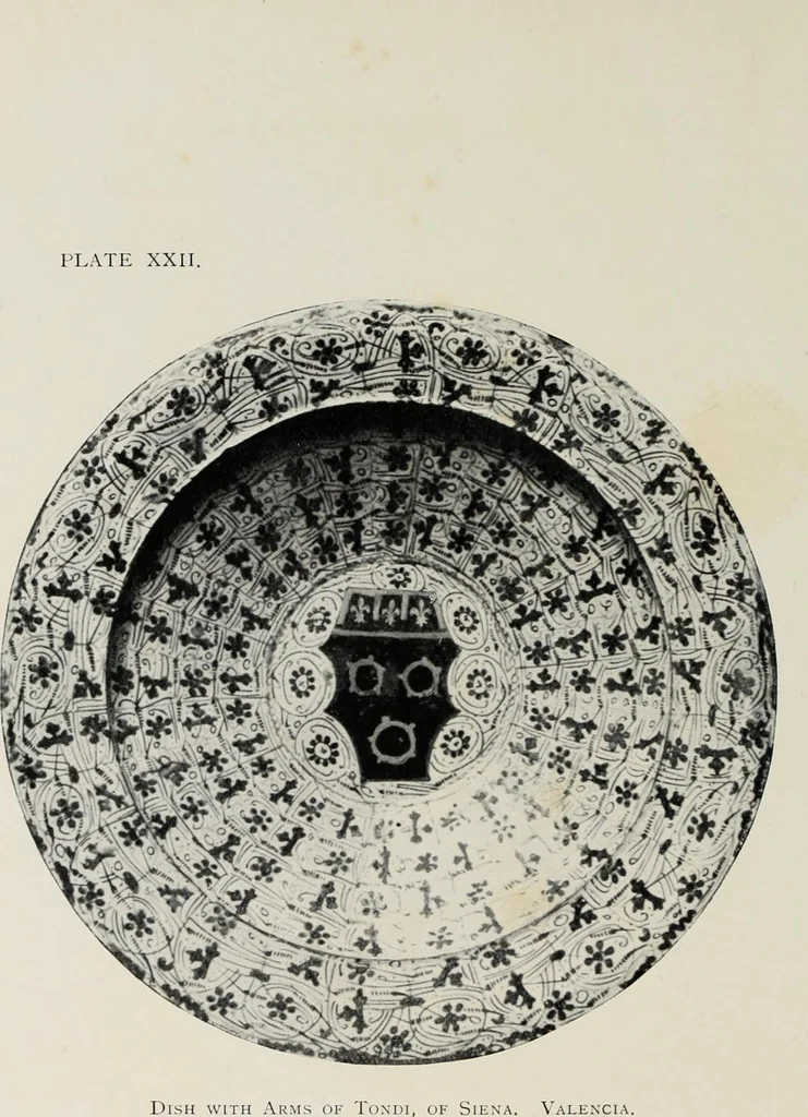 An illustration from Hispano-Moresque ware of the XV. century : a contribution to its history and chronology based upon armorial specimens, 1904, leaf 146