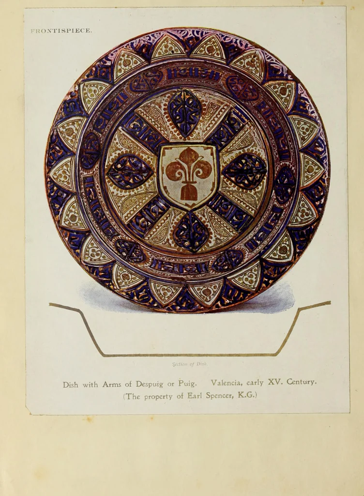 An illustration from Hispano-Moresque ware of the XV. century : a contribution to its history and chronology based upon armorial specimens, 1904, leaf 4