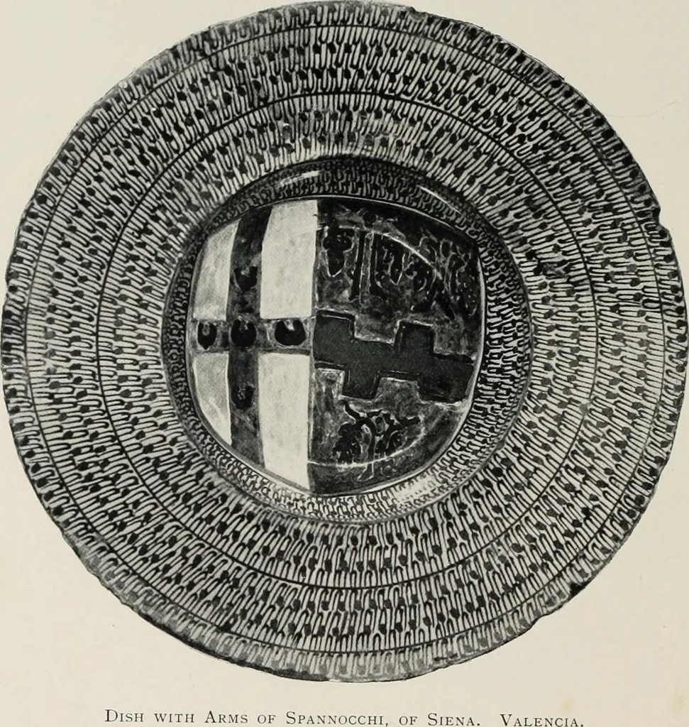 An illustration from Hispano-Moresque ware of the XV. century : a contribution to its history and chronology based upon armorial specimens, 1904, leaf 50