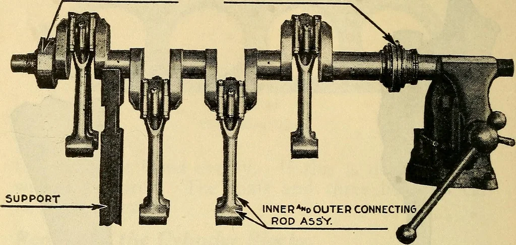 An illustration from Hispano-Suiza aeronautical engines, Birkigt patents. Instruction book, September, 1918, series no. 6H, 1918, leaf 112