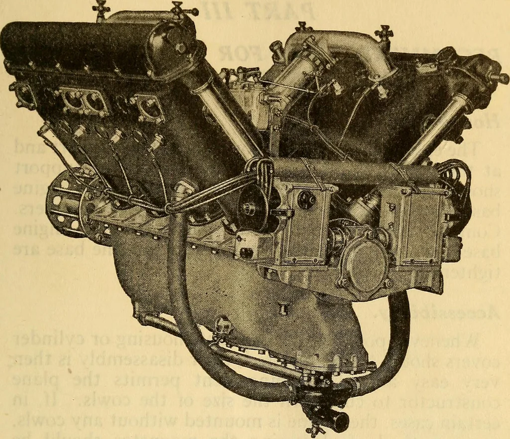 An illustration from Hispano-Suiza aeronautical engines, Birkigt patents. Instruction book, September, 1918, series no. 6H, 1918, leaf 41