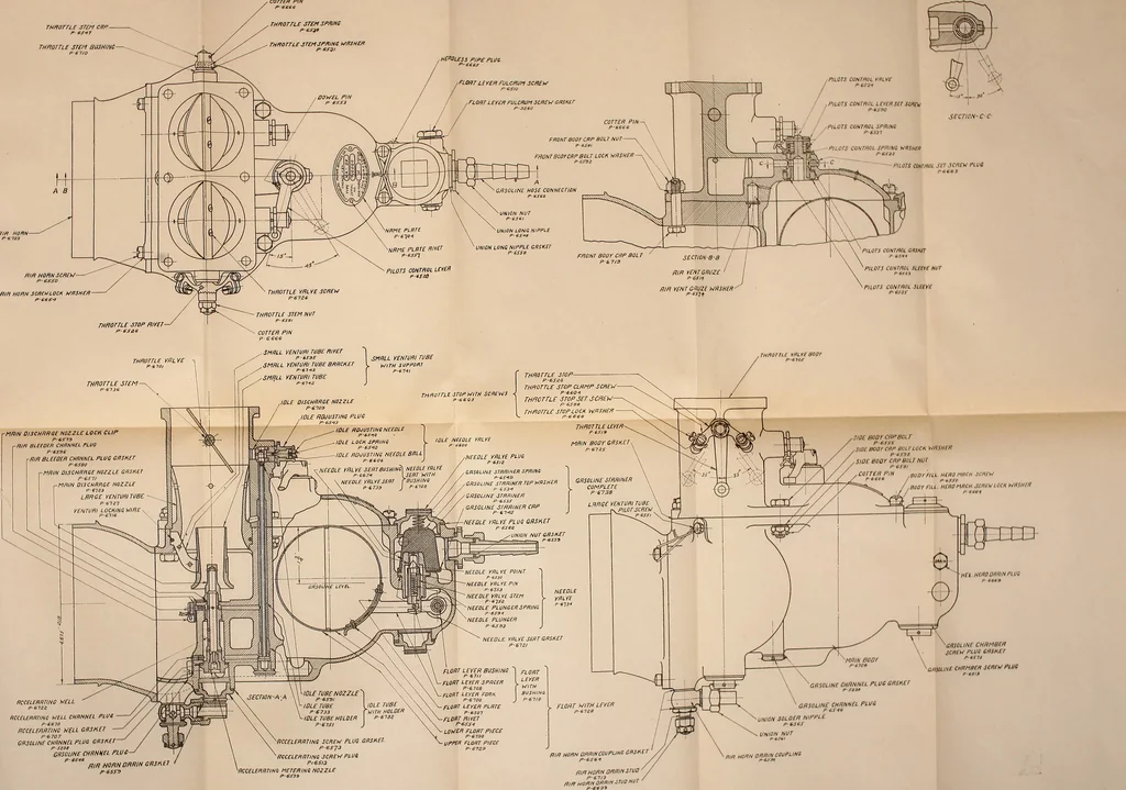 An illustration from Hispano-Suiza aeronautical engines, Birkigt patents. Instruction book, September, 1918, series no. 6H, 1918, leaf 53