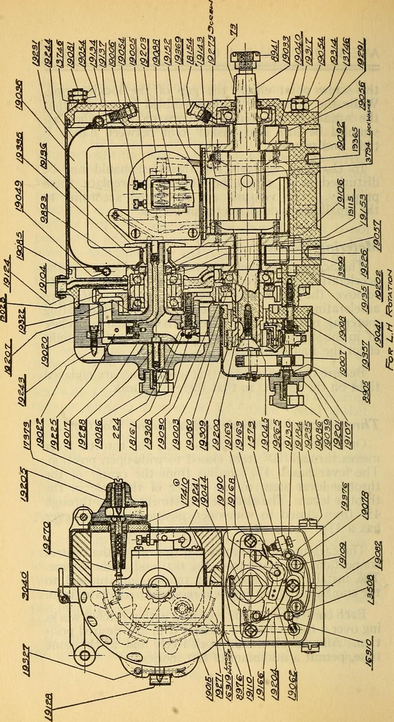 An illustration from Hispano-Suiza aeronautical engines, Birkigt patents. Instruction book, September, 1918, series no. 6H, 1918, leaf 58