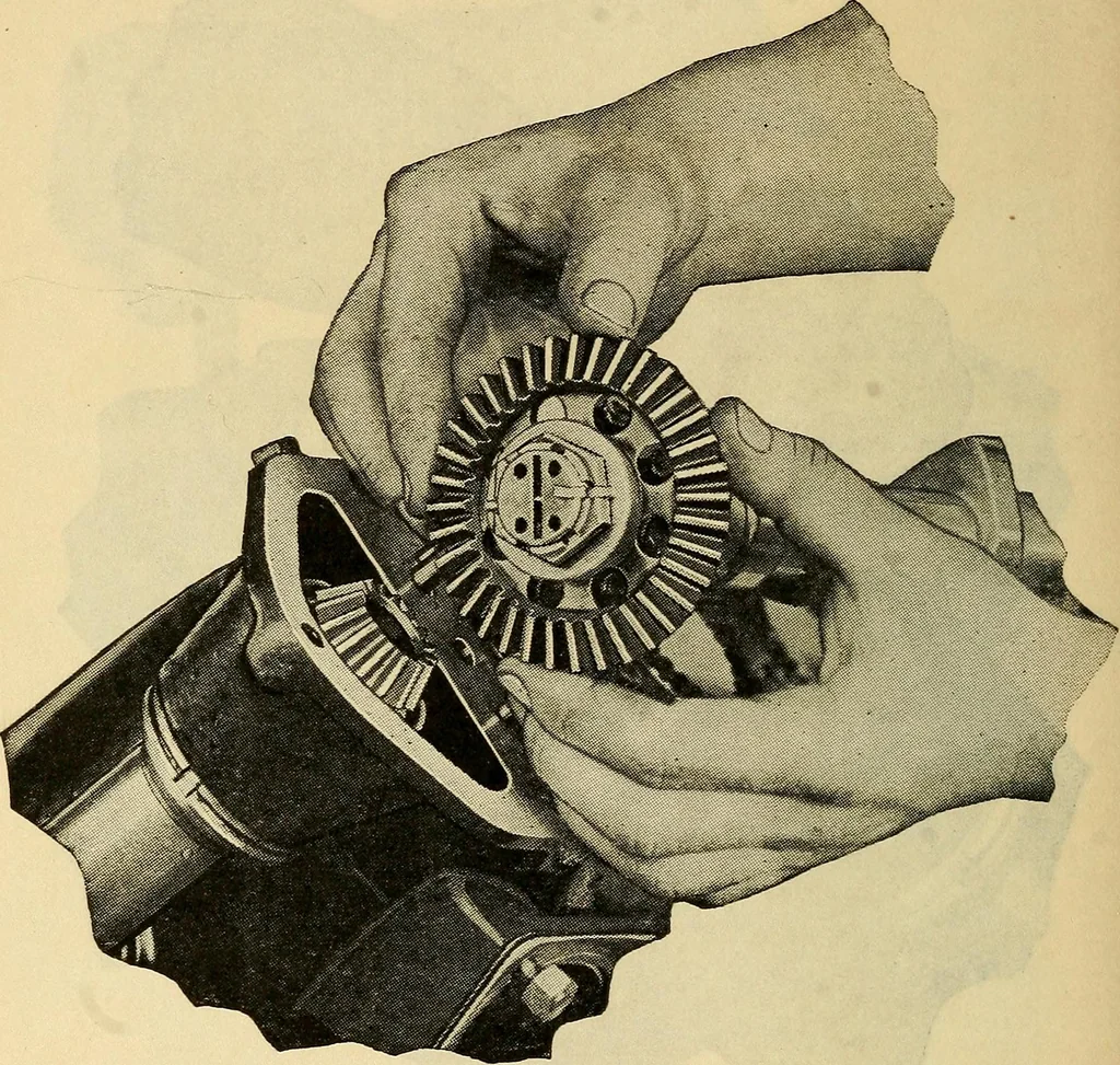 An illustration from Hispano-Suiza aeronautical engines, Birkigt patents. Instruction book, September, 1918, series no. 6H, 1918, leaf 88