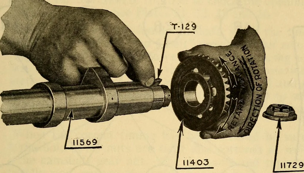 An illustration from Hispano-Suiza aeronautical engines, Birkigt patents. Instruction book, September, 1918, series no. 6H, 1918, leaf 89