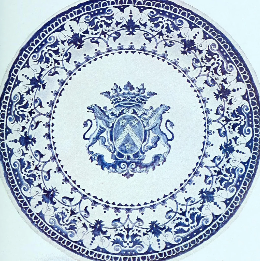 An illustration from A history and description of the old French faïence, with an account of the revival of faïence painting in France, 1903, leaf 215