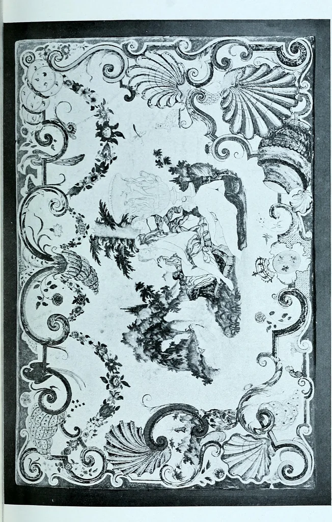 An illustration from A history and description of the old French faïence, with an account of the revival of faïence painting in France, 1903, leaf 217