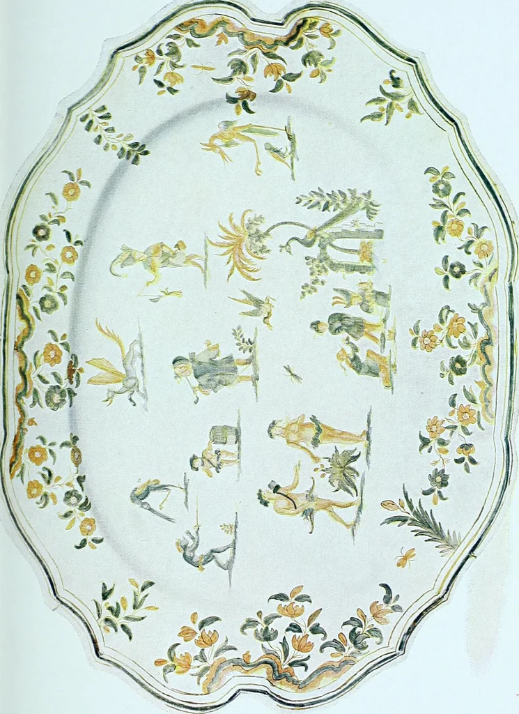 An illustration from A history and description of the old French faïence, with an account of the revival of faïence painting in France, 1903, leaf 267