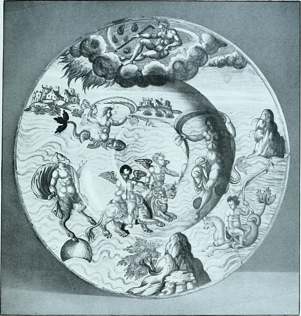 An illustration from A history and description of the old French faïence, with an account of the revival of faïence painting in France, 1903, leaf 89