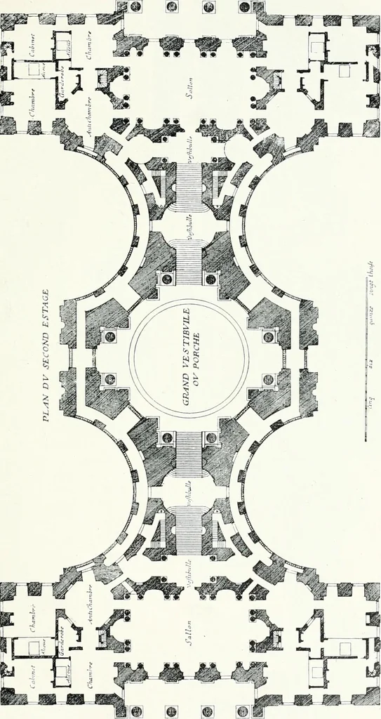 An illustration from A history of French architecture from the death of Mazarin till the death of Louis XV, 1661-1774, 1921, leaf 185