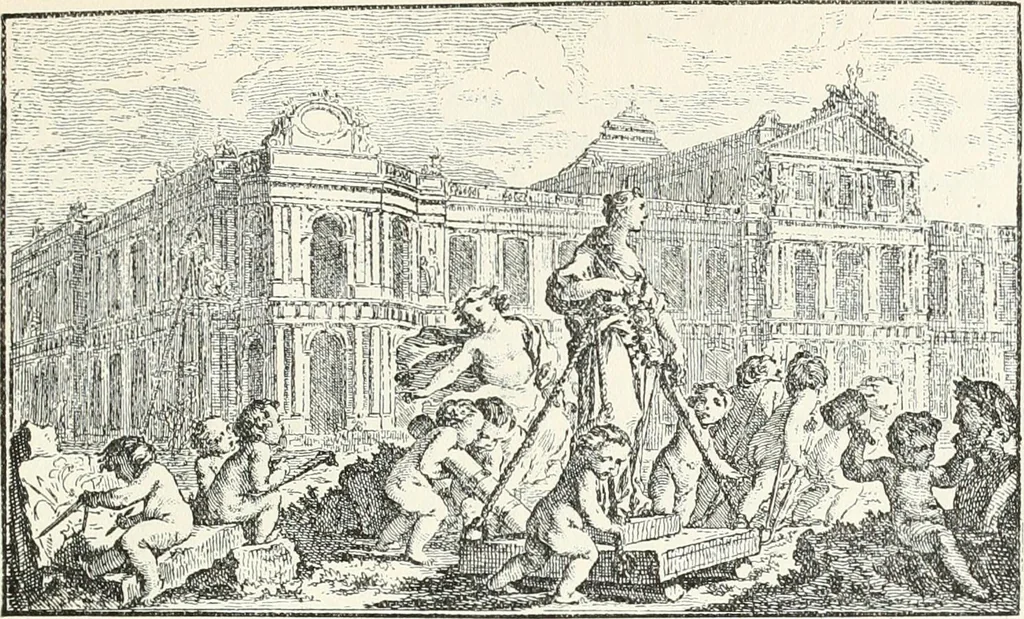 An illustration from A history of French architecture from the death of Mazarin till the death of Louis XV, 1661-1774, 1921, leaf 23