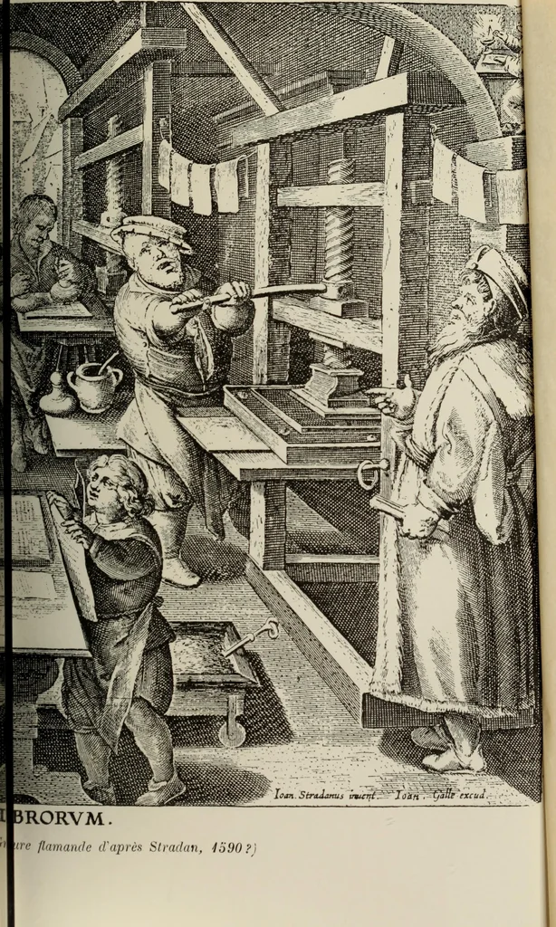 An illustration from Histoire économique de l'imprimerie, 1905, leaf 389