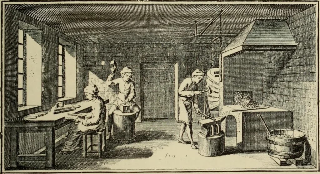 An illustration from Histoire économique de l'imprimerie, 1905, leaf 421