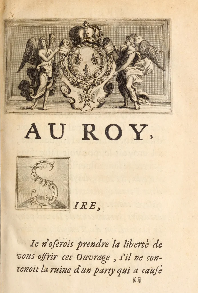 An illustration from Histoire contenant la naissance, le progres, la decadence, et la fin veritable du Calvinisme en France, 1689, leaf 7