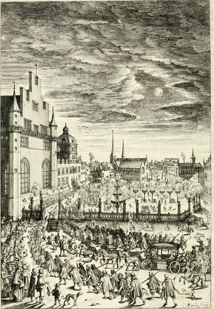 An illustration from Histoire curieuse de tout ce qui c'est passé a l'entree de la reyne mere du roy treschrestien dans les villes des Pays Bas;, 1632, leaf 27