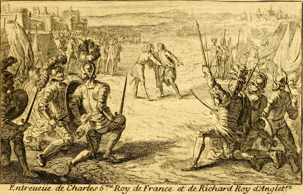 An illustration from Histoire de Charles VI., roi de France. Par monsieur l'abbé de Choisy, 1695, leaf 158