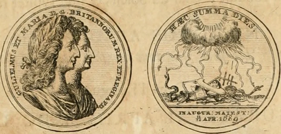 An illustration from Histoire de Guillaume III., roy d'Angleterre, d'Ecosse, de France, et d'Irlande, prince d'Orange, &c.; contenant ses actions les plus memorables, depuis sa naissance jusques à son elevation sur le trône, & ce qui s'est passé dupuis jusques à l'entiere reduction du royaume d'Irlande, 1692, leaf 112
