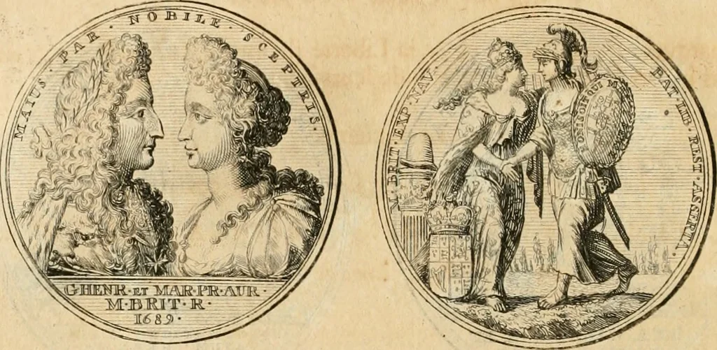 An illustration from Histoire de Guillaume III., roy d'Angleterre, d'Ecosse, de France, et d'Irlande, prince d'Orange, &c.; contenant ses actions les plus memorables, depuis sa naissance jusques à son elevation sur le trône, & ce qui s'est passé dupuis jusques à l'entiere reduction du royaume d'Irlande, 1692, leaf 119