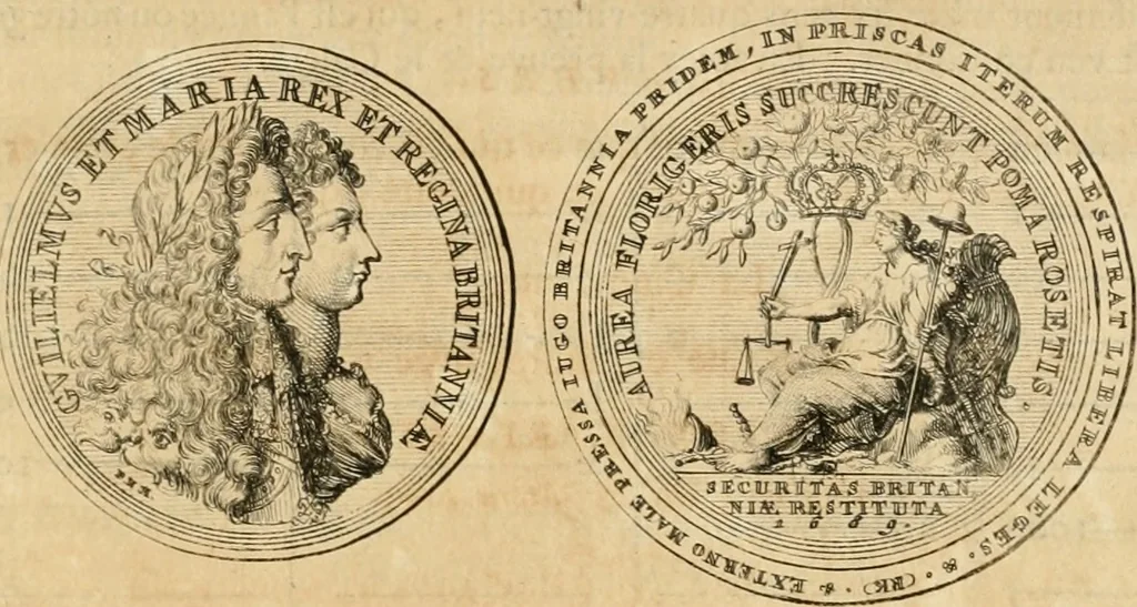 An illustration from Histoire de Guillaume III., roy d'Angleterre, d'Ecosse, de France, et d'Irlande, prince d'Orange, &c.; contenant ses actions les plus memorables, depuis sa naissance jusques à son elevation sur le trône, & ce qui s'est passé dupuis jusques à l'entiere reduction du royaume d'Irlande, 1692, leaf 120