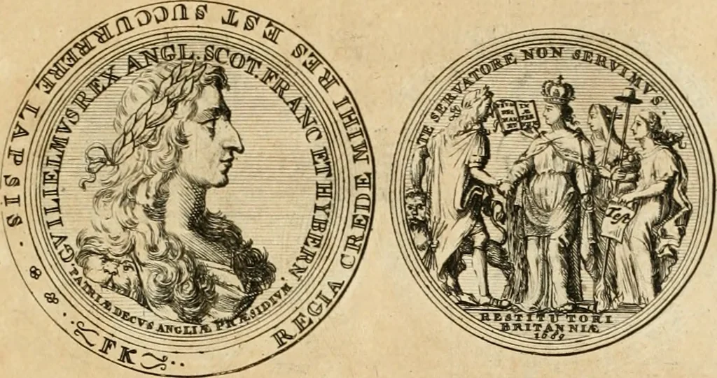 An illustration from Histoire de Guillaume III., roy d'Angleterre, d'Ecosse, de France, et d'Irlande, prince d'Orange, &c.; contenant ses actions les plus memorables, depuis sa naissance jusques à son elevation sur le trône, & ce qui s'est passé dupuis jusques à l'entiere reduction du royaume d'Irlande, 1692, leaf 126