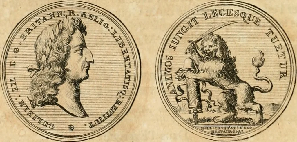 An illustration from Histoire de Guillaume III., roy d'Angleterre, d'Ecosse, de France, et d'Irlande, prince d'Orange, &c.; contenant ses actions les plus memorables, depuis sa naissance jusques à son elevation sur le trône, & ce qui s'est passé dupuis jusques à l'entiere reduction du royaume d'Irlande, 1692, leaf 137