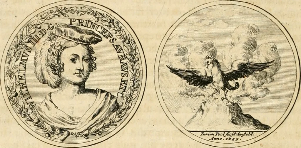 An illustration from Histoire de Guillaume III., roy d'Angleterre, d'Ecosse, de France, et d'Irlande, prince d'Orange, &c.; contenant ses actions les plus memorables, depuis sa naissance jusques à son elevation sur le trône, & ce qui s'est passé dupuis jusques à l'entiere reduction du royaume d'Irlande, 1692, leaf 15