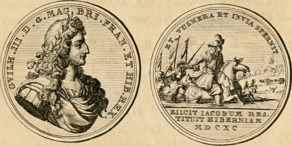 An illustration from Histoire de Guillaume III., roy d'Angleterre, d'Ecosse, de France, et d'Irlande, prince d'Orange, &c.; contenant ses actions les plus memorables, depuis sa naissance jusques à son elevation sur le trône, & ce qui s'est passé dupuis jusques à l'entiere reduction du royaume d'Irlande, 1692, leaf 152