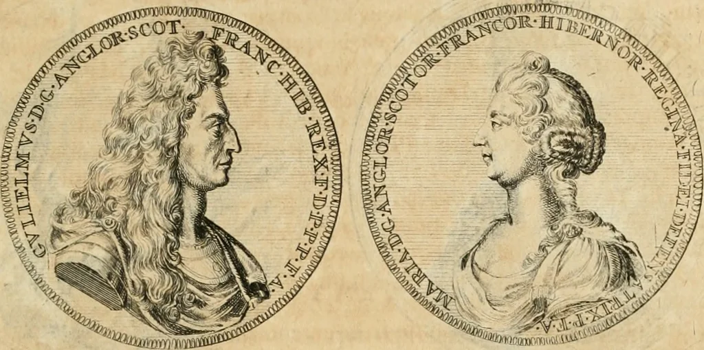 An illustration from Histoire de Guillaume III., roy d'Angleterre, d'Ecosse, de France, et d'Irlande, prince d'Orange, &c.; contenant ses actions les plus memorables, depuis sa naissance jusques à son elevation sur le trône, & ce qui s'est passé dupuis jusques à l'entiere reduction du royaume d'Irlande, 1692, leaf 164