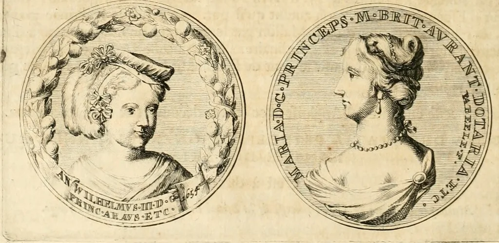 An illustration from Histoire de Guillaume III., roy d'Angleterre, d'Ecosse, de France, et d'Irlande, prince d'Orange, &c.; contenant ses actions les plus memorables, depuis sa naissance jusques à son elevation sur le trône, & ce qui s'est passé dupuis jusques à l'entiere reduction du royaume d'Irlande, 1692, leaf 17