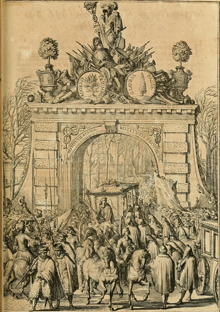 An illustration from Histoire de Guillaume III., roy d'Angleterre, d'Ecosse, de France, et d'Irlande, prince d'Orange, &c.; contenant ses actions les plus memorables, depuis sa naissance jusques à son elevation sur le trône, & ce qui s'est passé dupuis jusques à l'entiere reduction du royaume d'Irlande, 1692, leaf 178