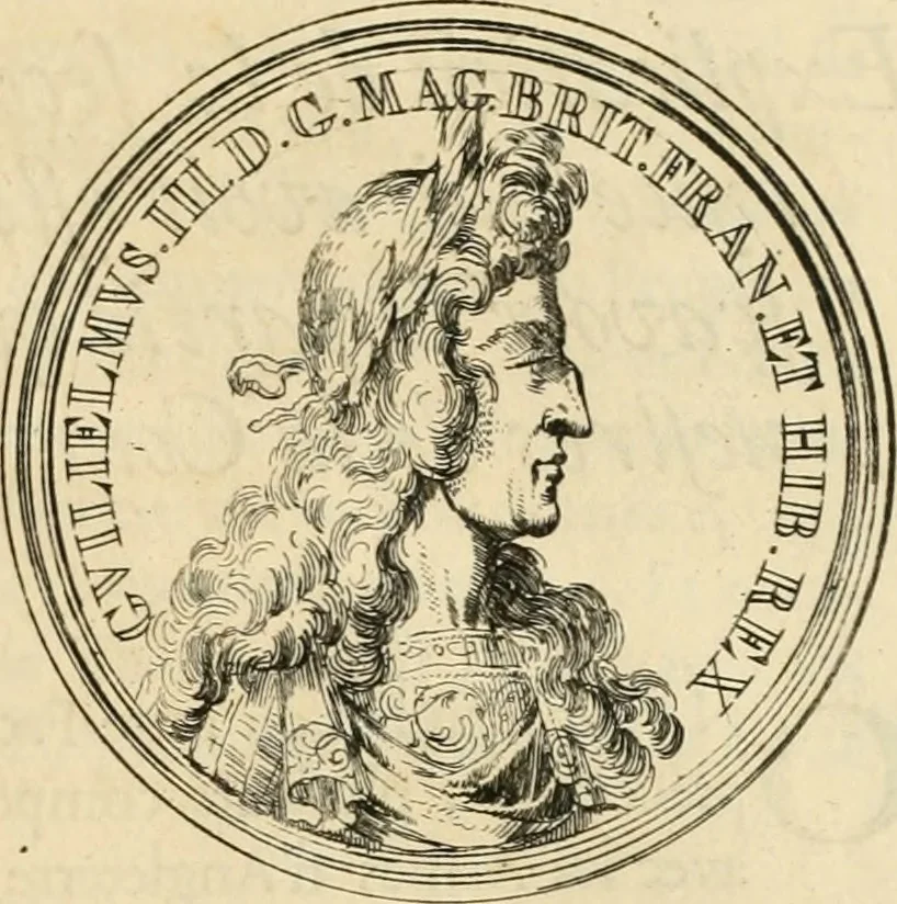 An illustration from Histoire de Guillaume III., roy d'Angleterre, d'Ecosse, de France, et d'Irlande, prince d'Orange, &c.; contenant ses actions les plus memorables, depuis sa naissance jusques à son elevation sur le trône, & ce qui s'est passé dupuis jusques à l'entiere reduction du royaume d'Irlande, 1692, leaf 210