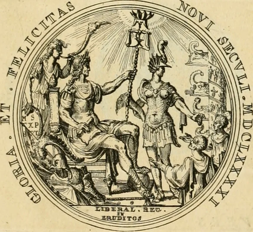 An illustration from Histoire de Guillaume III., roy d'Angleterre, d'Ecosse, de France, et d'Irlande, prince d'Orange, &c.; contenant ses actions les plus memorables, depuis sa naissance jusques à son elevation sur le trône, & ce qui s'est passé dupuis jusques à l'entiere reduction du royaume d'Irlande, 1692, leaf 220