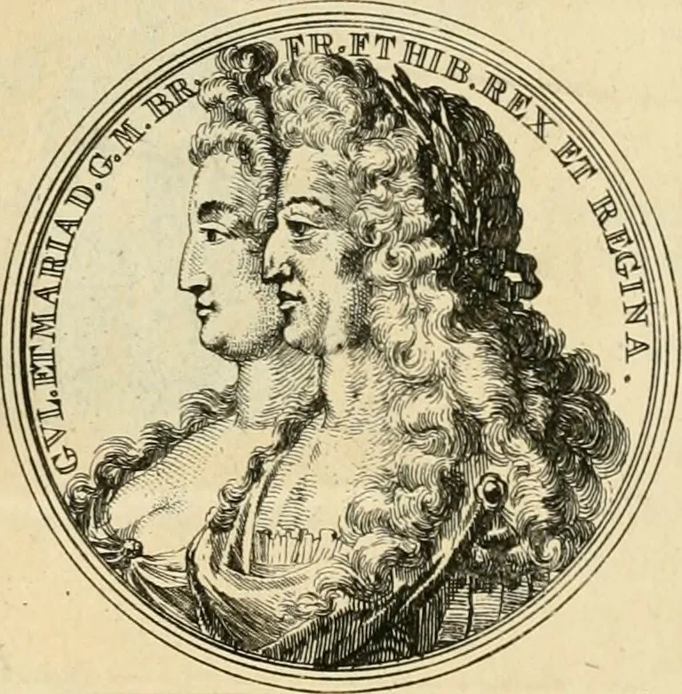 An illustration from Histoire de Guillaume III., roy d'Angleterre, d'Ecosse, de France, et d'Irlande, prince d'Orange, &c.; contenant ses actions les plus memorables, depuis sa naissance jusques à son elevation sur le trône, & ce qui s'est passé dupuis jusques à l'entiere reduction du royaume d'Irlande, 1692, leaf 220