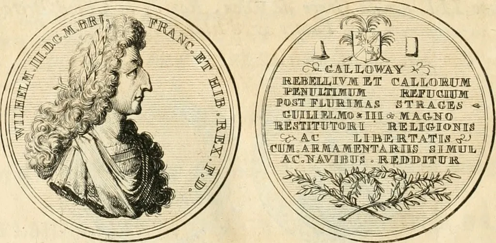An illustration from Histoire de Guillaume III., roy d'Angleterre, d'Ecosse, de France, et d'Irlande, prince d'Orange, &c.; contenant ses actions les plus memorables, depuis sa naissance jusques à son elevation sur le trône, & ce qui s'est passé dupuis jusques à l'entiere reduction du royaume d'Irlande, 1692, leaf 239