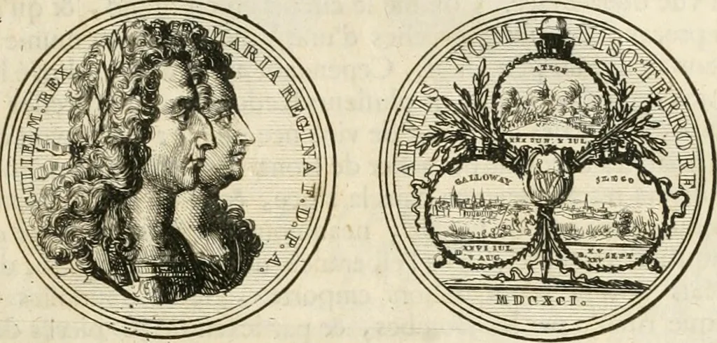 An illustration from Histoire de Guillaume III., roy d'Angleterre, d'Ecosse, de France, et d'Irlande, prince d'Orange, &c.; contenant ses actions les plus memorables, depuis sa naissance jusques à son elevation sur le trône, & ce qui s'est passé dupuis jusques à l'entiere reduction du royaume d'Irlande, 1692, leaf 240
