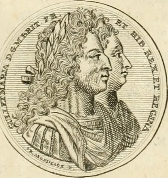 An illustration from Histoire de Guillaume III., roy d'Angleterre, d'Ecosse, de France, et d'Irlande, prince d'Orange, &c.; contenant ses actions les plus memorables, depuis sa naissance jusques à son elevation sur le trône, & ce qui s'est passé dupuis jusques à l'entiere reduction du royaume d'Irlande, 1692, leaf 242