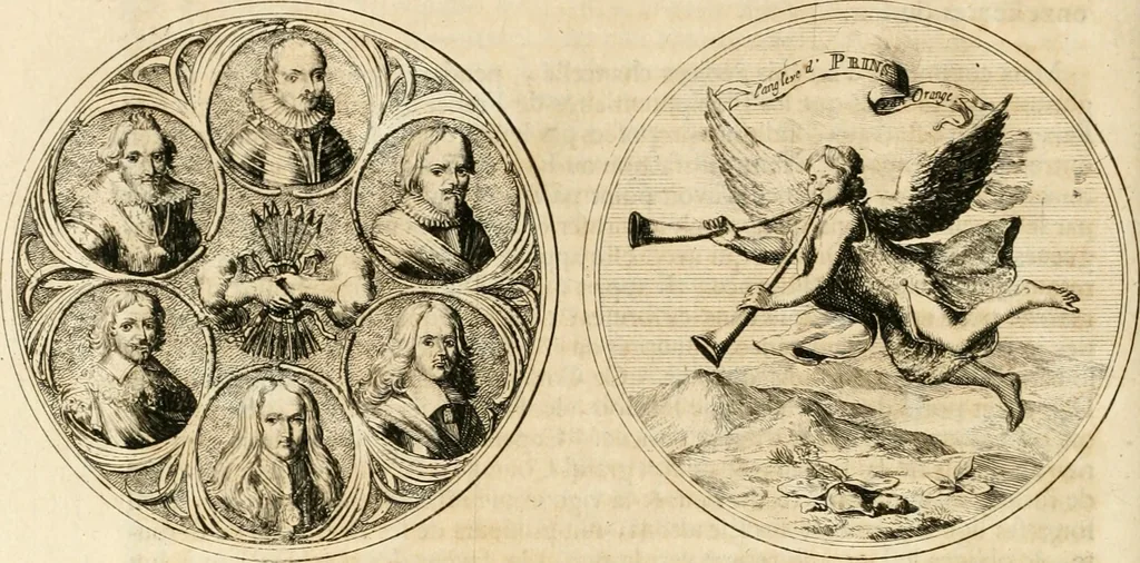 An illustration from Histoire de Guillaume III., roy d'Angleterre, d'Ecosse, de France, et d'Irlande, prince d'Orange, &c.; contenant ses actions les plus memorables, depuis sa naissance jusques à son elevation sur le trône, & ce qui s'est passé dupuis jusques à l'entiere reduction du royaume d'Irlande, 1692, leaf 63