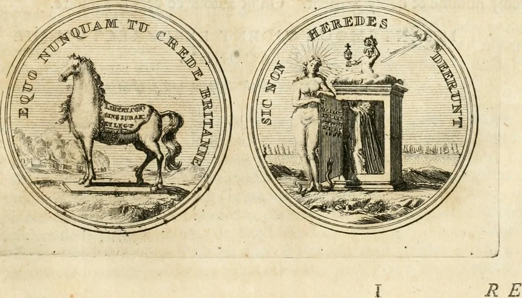An illustration from Histoire de Guillaume III., roy d'Angleterre, d'Ecosse, de France, et d'Irlande, prince d'Orange, &c.; contenant ses actions les plus memorables, depuis sa naissance jusques à son elevation sur le trône, & ce qui s'est passé dupuis jusques à l'entiere reduction du royaume d'Irlande, 1692, leaf 76