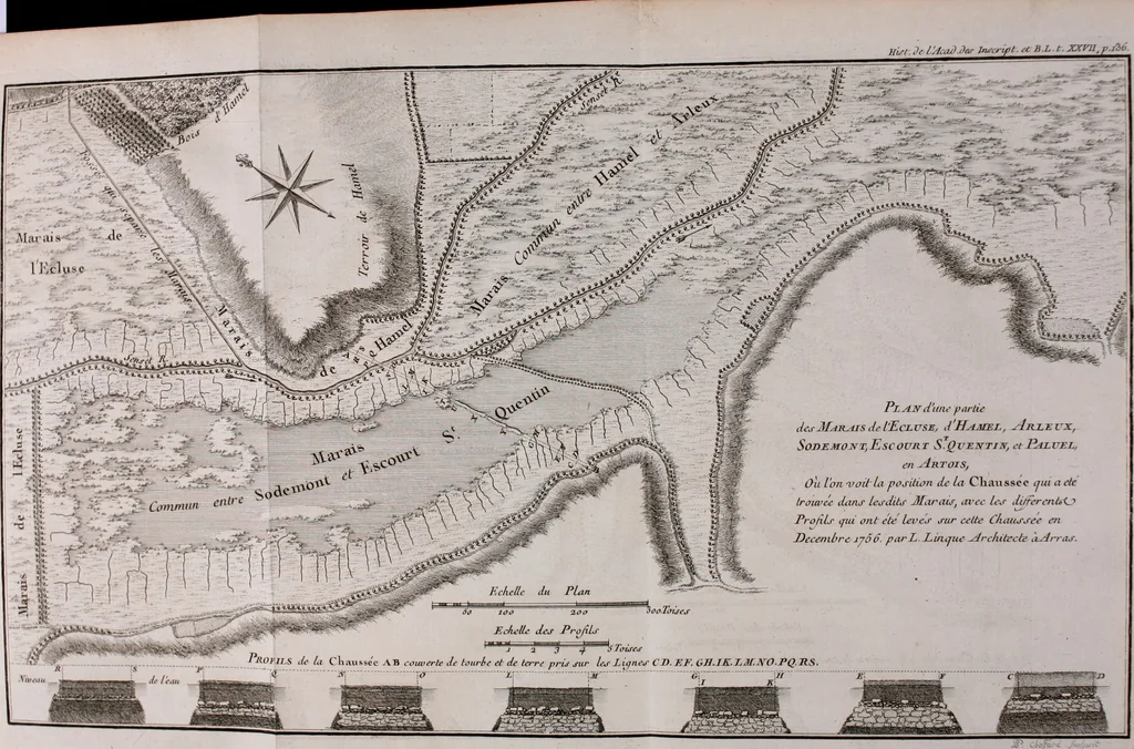 An illustration from Histoire de l'Académie royale des inscriptions et belles lettres, depuis son establissement jusqu'à présent : Avec les Mémoires de littérature tirez des registres de cette Académie depuis son renouvellement jusqu'en 1710, 1736, leaf 163