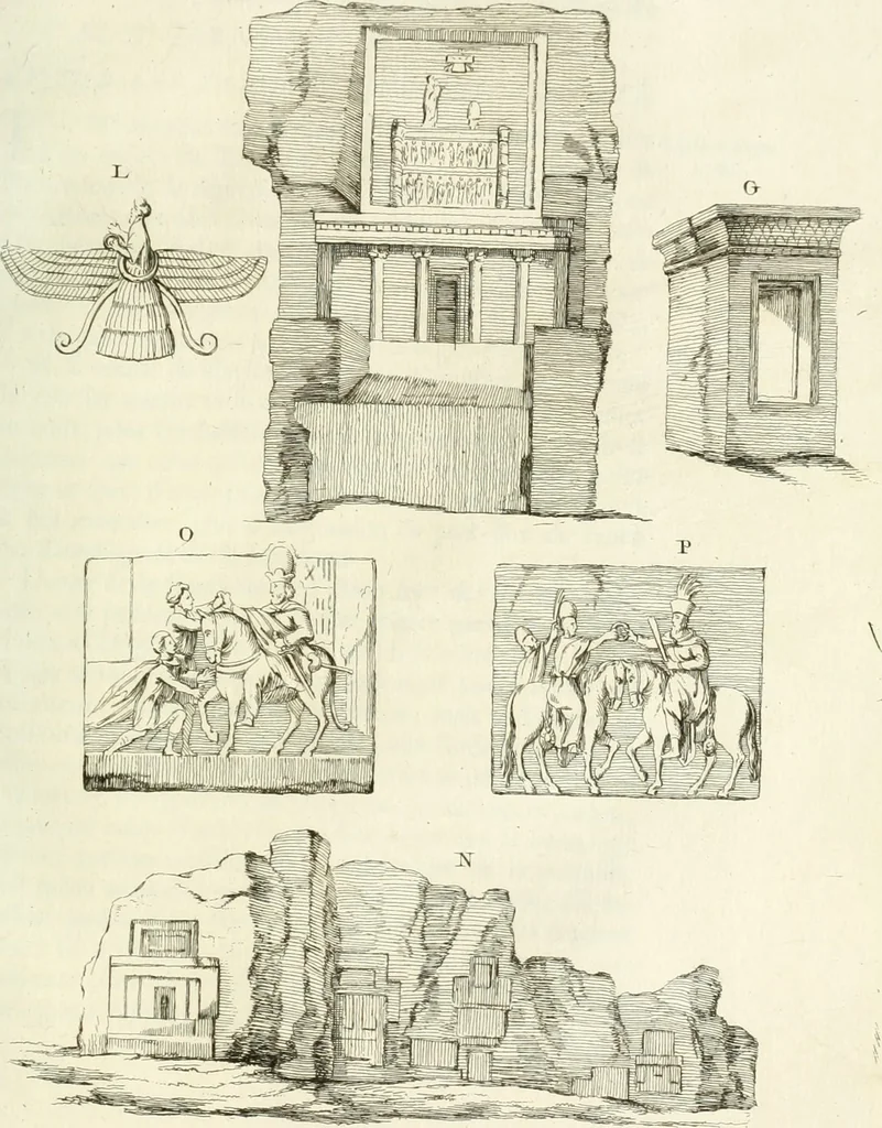 An illustration from Histoire de l'Académie royale des inscriptions et belles lettres, depuis son establissement jusqu'à présent : Avec les Mémoires de littérature tirez des registres de cette Académie depuis son renouvellement jusqu'en 1710, 1736, leaf 164