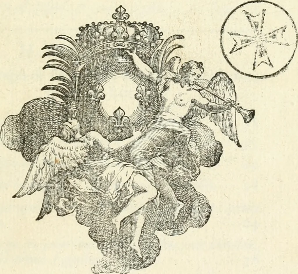 An illustration from Histoire de l'Académie royale des inscriptions et belles lettres, depuis son establissement jusqu'à présent : Avec les Mémoires de littérature tirez des registres de cette Académie depuis son renouvellement jusqu'en 1710, 1736, leaf 6