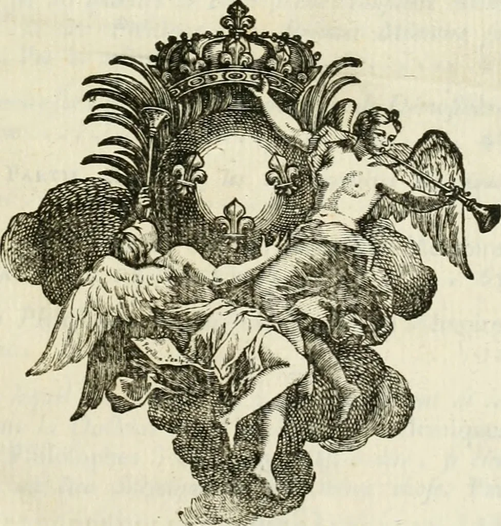 An illustration from Histoire de l'Académie royale des inscriptions et belles lettres, depuis son establissement jusqu'à présent : Avec les Mémoires de littérature tirez des registres de cette Académie depuis son renouvellement jusqu'en 1710, 1736, leaf 4