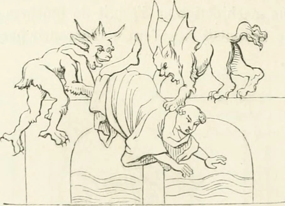 An illustration from Histoire de la caricature et du grotesque dans la littérature et dans l'art, 1875, leaf 100
