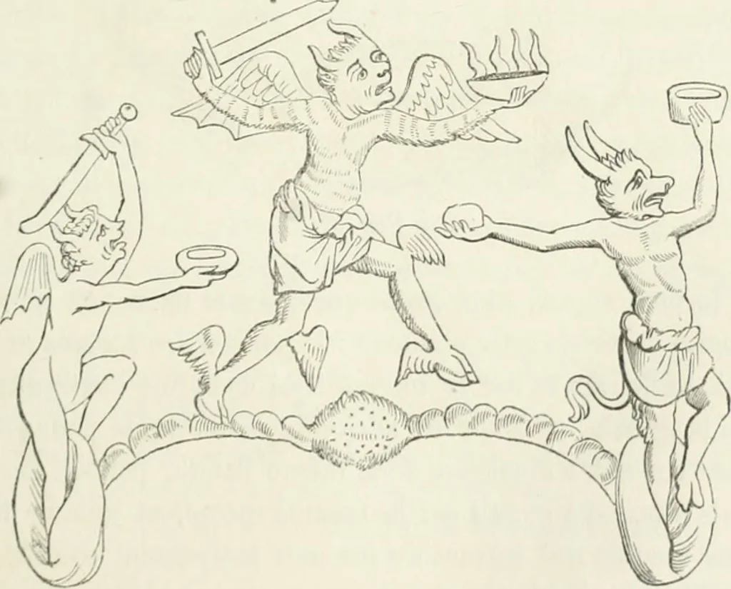 An illustration from Histoire de la caricature et du grotesque dans la littérature et dans l'art, 1875, leaf 103